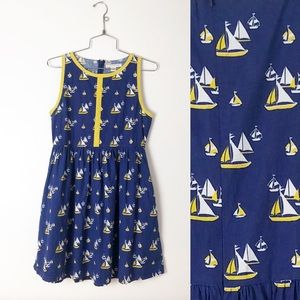 Cotton fit & flare short sleeveless dress SZ M